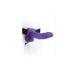  Fetish Fantasy 7 Inches Hollow Strap On Balls Purple  